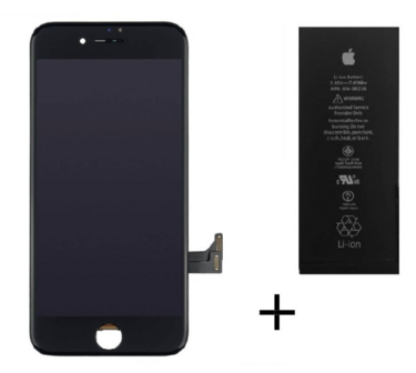 Accu + Lcd scherm iPhone 7 zwart origineel