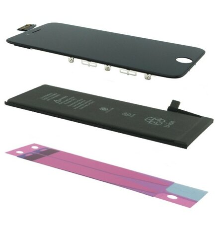iPhone 6S batterij / accu + LCD zwart origineel set (met gratis gereedschap)