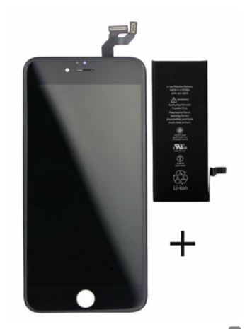 Batterij + Lcd scherm zwart origineel