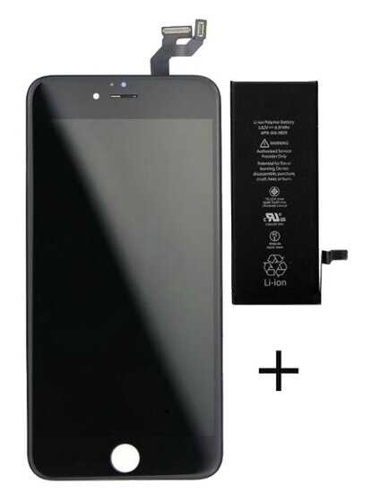 vloeistof caravan Speciaal iPhone 6s batterij / accu + lcd scherm zwart originele batterij zelf  vervangen - iPhone Accu Shop - Specialist in verkoop van de beste AA+  batterijen en originele LCD schermen