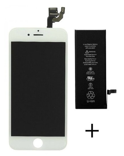 Duwen verwerken onszelf batterij / accu + lcd wit iPhone 6s batterij origineel zelf vervangen -  iPhone Accu Shop - Specialist in verkoop van de beste AA+ batterijen en  originele LCD schermen