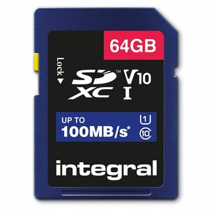 64GB microSDXC card, V10, up to 100MB/s