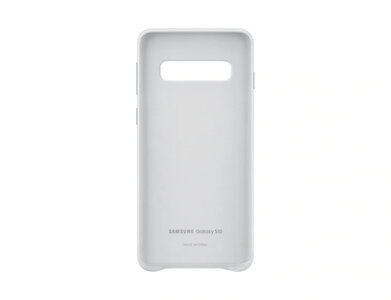 Leather Cover - White, Samsung Galaxy S10
