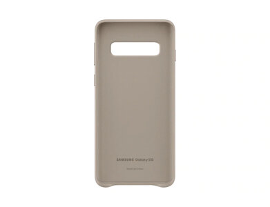 Leather Cover - Gray, Samsung Galaxy S10