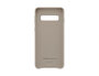 Leather Cover - Gray, Samsung Galaxy S10_